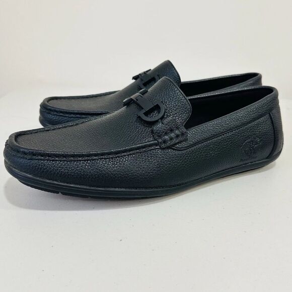 Beverly Hills PC 12 Black BRUNSWICK Faux Leather Loafers Driver Moccasins